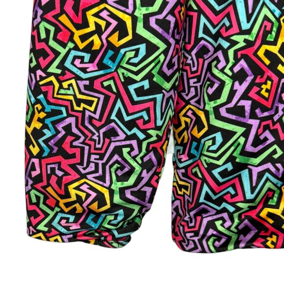 USA Palm Reversible sherpa & colorful funky art pattern jacket 90s style Size XS - Picture 14 of 15